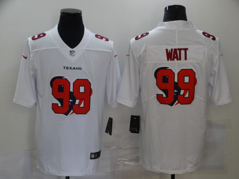 Men's Houston Texans J.J. Watt #99 White Jersey